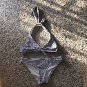 Navy and White Stripped Bikini
